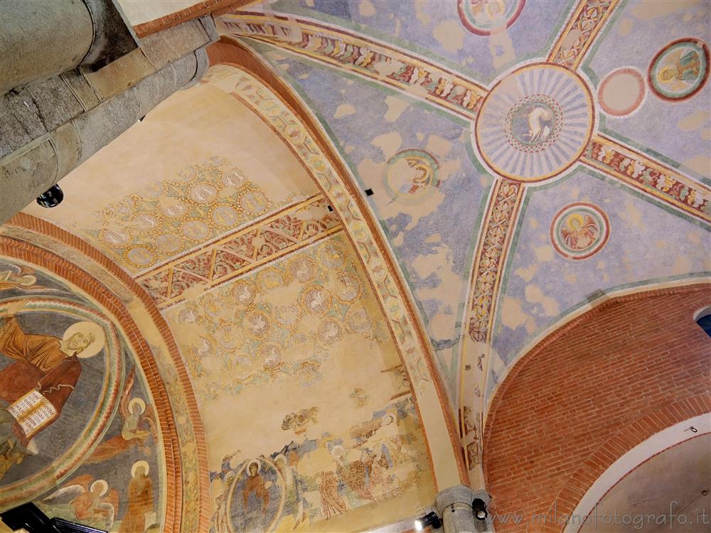 Milan (Italy) - Frescos inside the Church of Santa Maria Rossa in Crescenzago